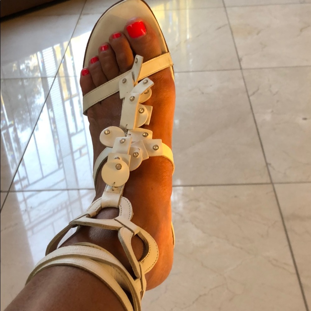 Cesare paciotti white sexy sandals as 9